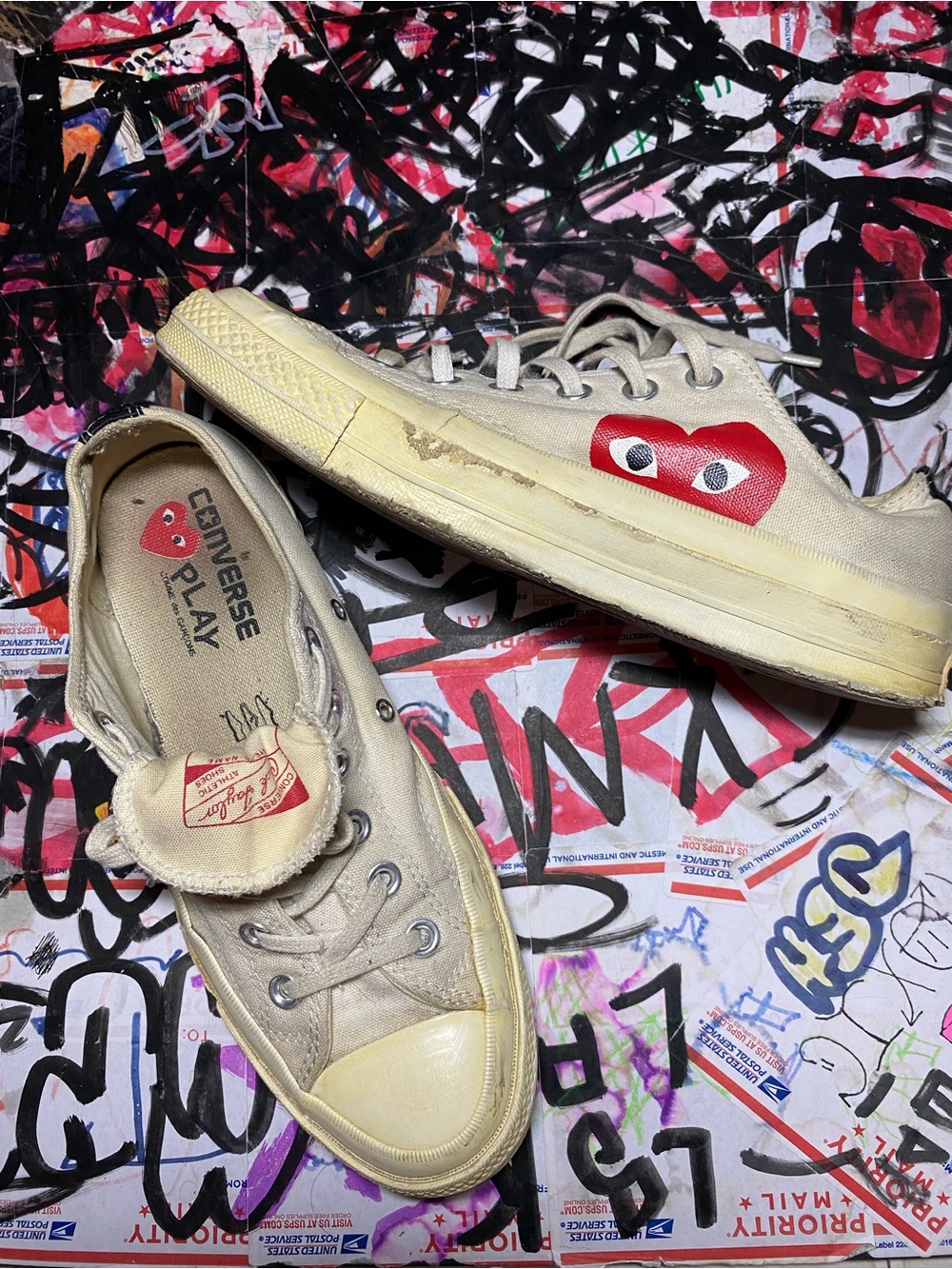 Converse Chuck Taylor cream Comme Des Garçons play edition
